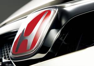 Honda (JDM) - 2006-2008 Honda Civic Coupe/Sedan JDM Red H Badge Combo (Front and Rear) EP3035