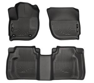 Husky Liners - 2015 Honda Fit Husky Liners WeatherBeater Front and Rear Floor Liners - Black