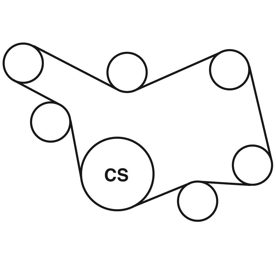Gates 20032005 Mitsubishi Evolution VIII Gates Serpentine Automotive V