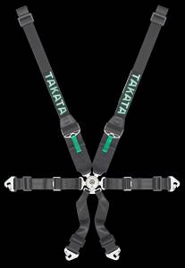 Takata - Takata Race 6 Hans FIA 6 Point Harness - Black