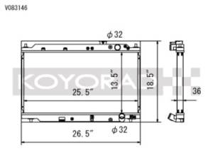 Koyo - 1994-2001 Acura Integra Koyo All Aluminum Radiator