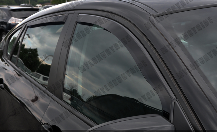 WeatherTech - 2009 Audi A4 (Chrome Window Frame) WeatherTech Front Side Window Deflectors (Dark)