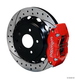 Wilwood - 2003-2008 Nissan 350Z Wilwood Dynapro Rear Brake Kit (Red/Drilled)