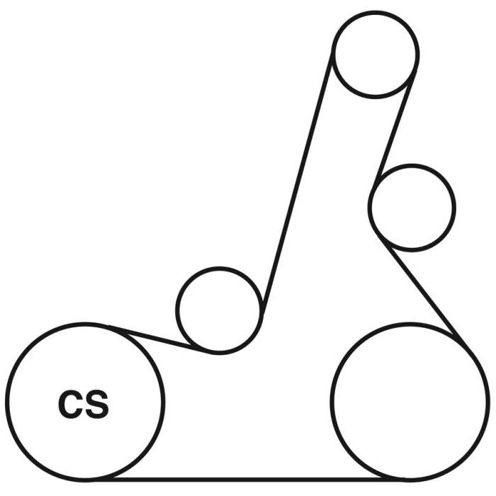 Gates - 2007-2008 Honda Fit Gates Serpentine Automotive V-Ribbed Belt