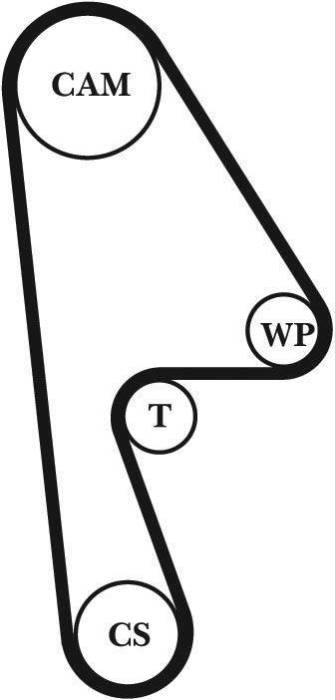 Gates - 1992-1995 Honda Civic VX Gates Automotive Timing Belt