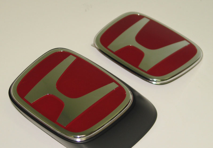 Honda (JDM) - 2005-2006 Honda Integra Type-R JDM Red H Badges Combo (Front and Rear)