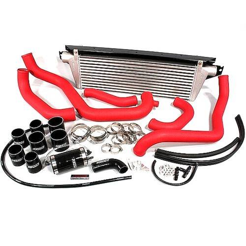 Perrin - 2002-2007 Subaru WRX and STI Perrin Boost Tube Box ONLY - Red Tubes/Black Couplers (No Intercooler)