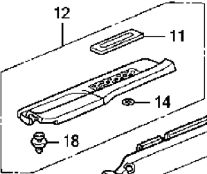 2002-2005 Honda S2000 OEM Side Garnish (Left) - Graphite Black