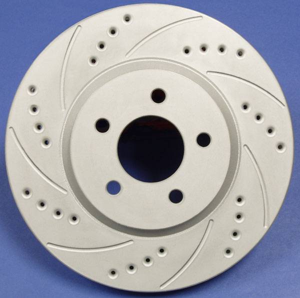 SP Performance - 2002-2003 Honda Civic Si (4 Lug) SP Performance Front Drilled And Slotted Brake Rotors ZRC Finish (2)