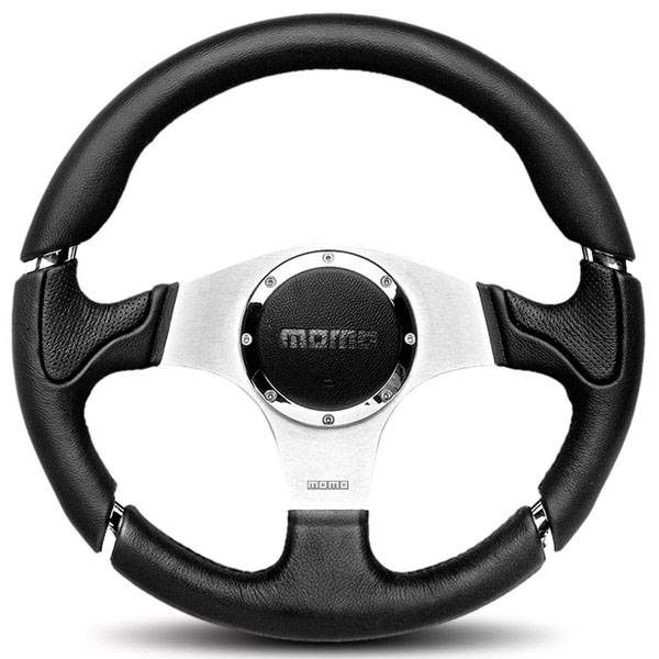 Momo - Momo Millenium Steering Wheel (350mm/Black w/Polish Spoke)