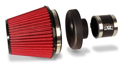 Blox - Blox Racing 3.5" Universal High-Flow, Dry Element Filter (Red)