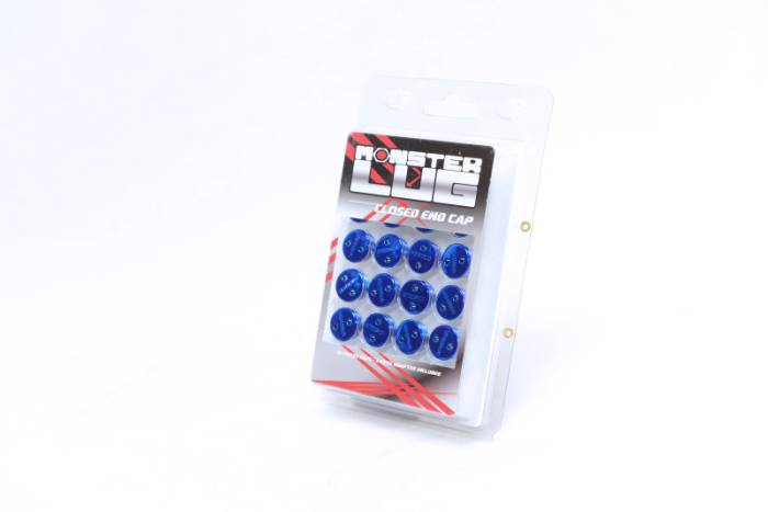 Wheel Mate - Wheel Mate Monster Lug Caps M14x1.50 Set of 20 - Blue - Plastic 33007U