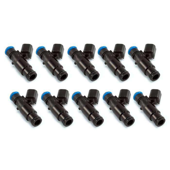 Injector Dynamics - Injector Dynamics ID1300x Injectors- 08+ Dodge Viper 8.3/8.4L 14mm Bottom Adapters (Black)-Set of 10 1300.48.14.14B.10