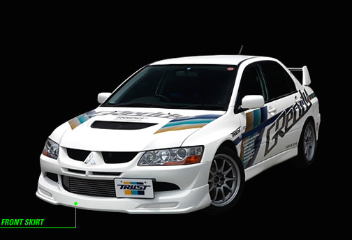 Greddy - 2003-2005 Mitsubishi Evolution VIII Greddy GRacer Front Lip Spoiler