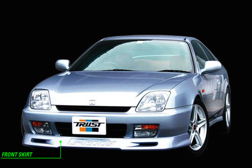 Greddy - 1997-2000 Honda Prelude Greddy GRacer Front Lip Spoiler