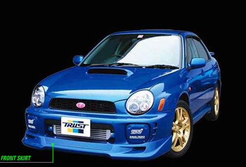 Greddy - 2002-2003 Subaru WRX Greddy GRacer Front Lip Spoiler