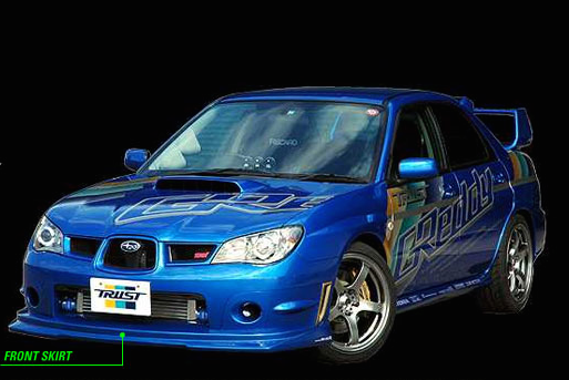 Greddy - 2006-2007 Subaru WRX Greddy GRacer Front Lip Spoiler