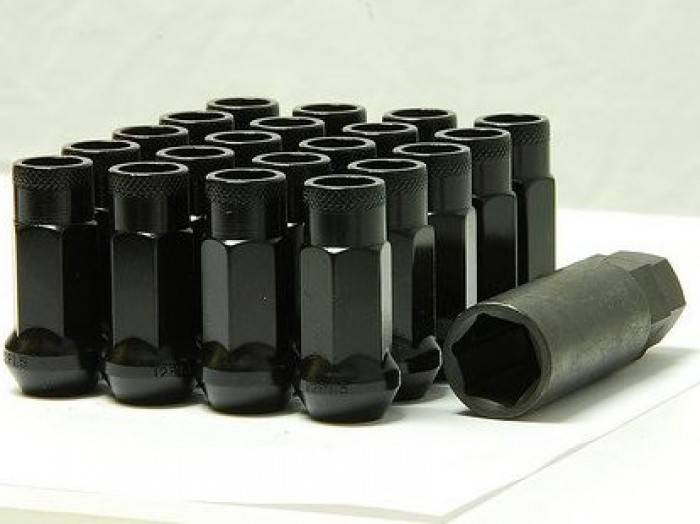 Muteki - Muteki SR48 Open Ended Lug Nuts 12 x 1.25 - Black