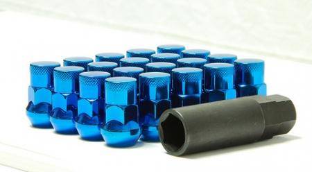 Muteki - Muteki SR35 Close Ended Lug Nuts 12 x 1.25 w/Lock Set - Blue