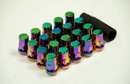 Muteki - Muteki SR35 Close Ended Lug Nuts 12 x 1.25 w/Lock Set - Neon