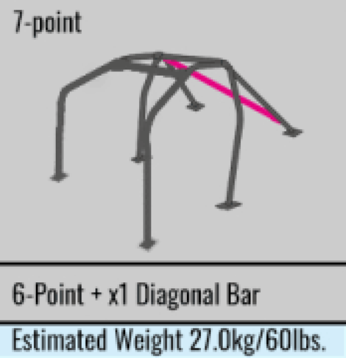 Cusco - Cusco SFTY21 2-Passenger 7-Point BLK DASH-THROUGH Roll Cage Subaru STi GRB 08-14 (S/O NO CNCL) 692 290 F20