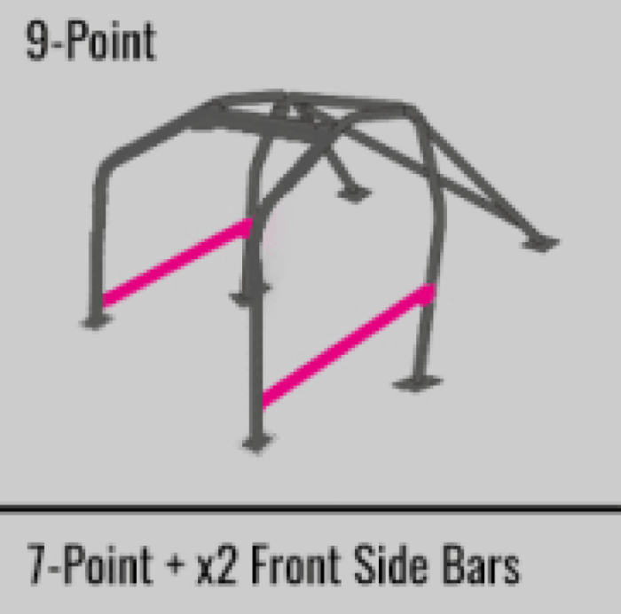 Cusco - Cusco SFTY21 2-Passenger 9-Point BLK DASH-THROUGH Roll Cage Subaru STi GRB 08-14 (S/O/No Cancel) 692 290 W9