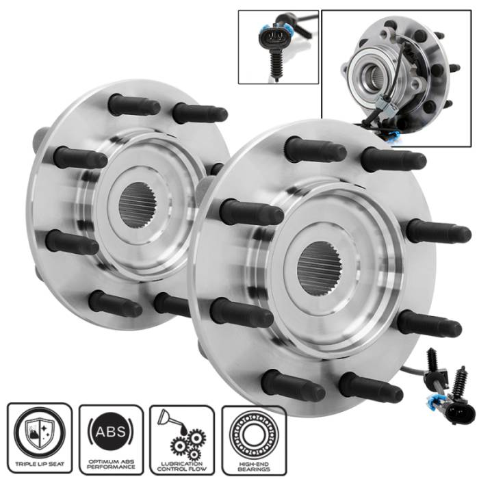 SPYDER - xTune Wheel Bearing and Hub Chevy Silverado 2500 3500 07-10 - Front Left and Right BH-515098-98 9939327