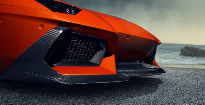 Vorsteiner - Vorsteiner Lamborghini Aventador Zaragoza Edizione Aero Front Spoiler Carbon Fiber PP 2x2 Glossy 0716LOV