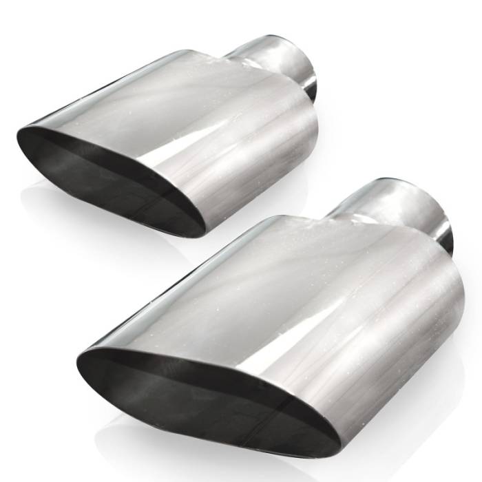 Stainless Works - Stainless Works Big Oval Exhaust Tips 2.5in Inlet (priced per pair) 781250