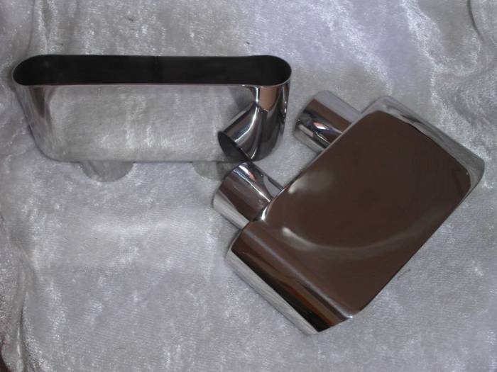 Stainless Works - Stainless Works Wide Oval ZR1 Corvette 2-1/2in Dual Inlet Tips (priced per pair) 785250