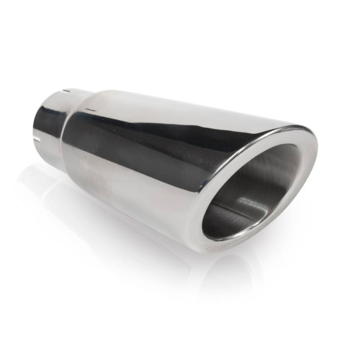 Stainless Works - Stainless Works Double Wall Slash Cut Exhaust Tip - 3 1/2in Body 2 1/2in ID 793250