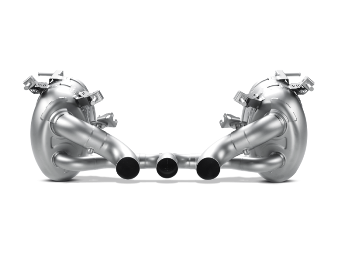 Akrapovic - Akrapovic 10-15 Ferrari 458 Italia/458 Spyder Slip-On Line (Titanium) w/ Carbon Tips MTP-FE458H