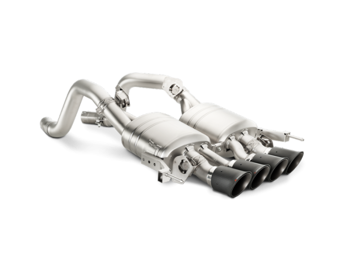 Akrapovic - Akrapovic 14-17 Chevrolet Corvette Stingray (C7) Slip-On Line (Titanium) w/ Carbon Tips MTP-CO/TI/1