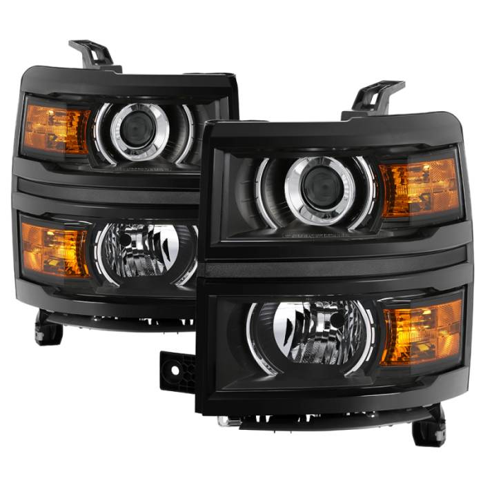 SPYDER - xTune Chevrolet Silverado 1500 14-15 (Non-HD) OEM Projector Headlights - Black HD-JH-CS14-PJ-BK 9040139