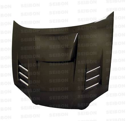 Seibon - 2004-2005 Subaru WRX and STI Seibon Carbon Fiber Hood - CWII Style