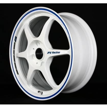 Buddy Club P1 Racing SF Challenge Wheels 16X7.0 4X100 ET42 White/Blue (Set  Of 4)