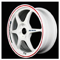 Buddy Club - Buddy Club P1 Racing SF Challenge Wheels 18X7.5 5X114.3 ET42 White/Red (Set Of 4)