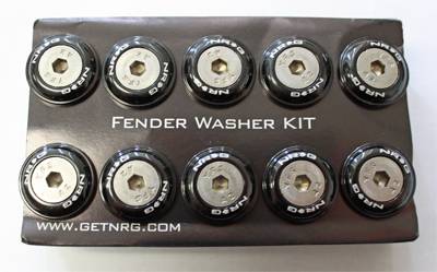 NRG Innovations - NRG Innovations Fender Washer Kit w/ Rivets For Plastic- Black