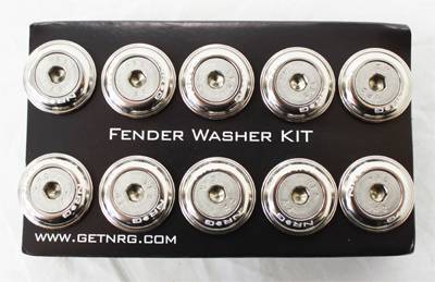 NRG Innovations - NRG Innovations Fender Washer Kit w/ Rivets for Plastic - Silver