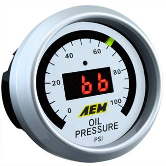 AEM - AEM Oil Pressure Display Gauge 0 to 100 psi