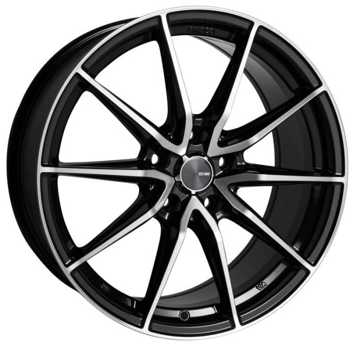 Enkei - Enkei DRACO 17x7.5 5x114.3 38mm Offset 72.6mm Bore Black Machined Wheel 509-775-6538BKM
