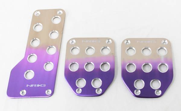 NRG Innovations - NRG Innovations Aluminum Sport Pedal MT - Purple/Titanium Fade