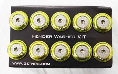 NRG Innovations - NRG Innovations Fender Washer Kit w/ Rivets For Plastic- Light Green