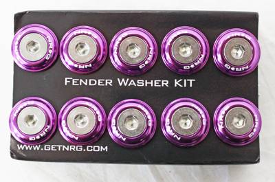 NRG Innovations - NRG Innovations Fender Washer Kit w/ Rivets For Plastic- Purple