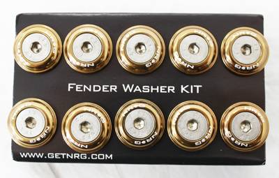 NRG Innovations - NRG Innovations Fender Washer Kit w/ Rivets For Plastic- Titanium