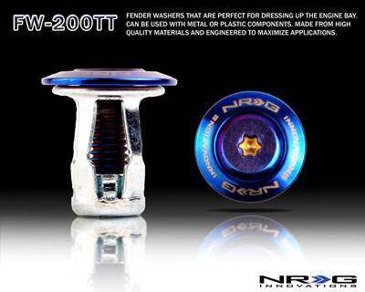 NRG Innovations - NRG Innovations Fender Washer Kit Thin Washers - Titanium Burn w/ Real Titanium Bolts