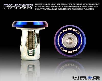 NRG Innovations - NRG Innovations Fender Washer Kit Titanium Burn Washer w/ Stainless Bolt