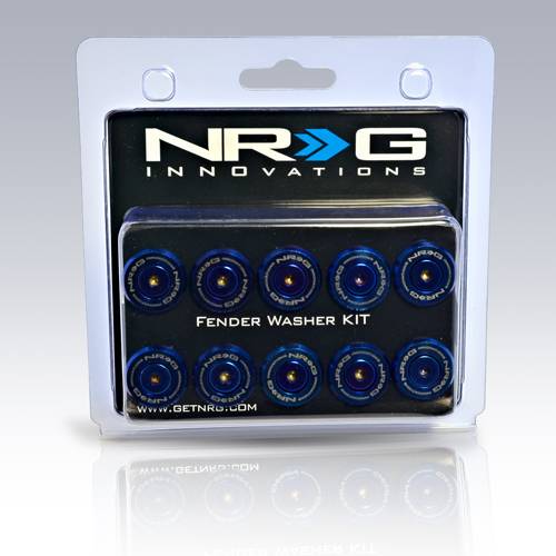 NRG Innovations - NRG Innovations Fender Washer Kit Titanium Burn w/ Real Titanium Bolts