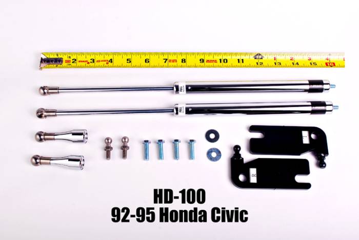 NRG Innovations - 1992-1995 Honda Civic NRG Innovations Hood Dampers - Polished