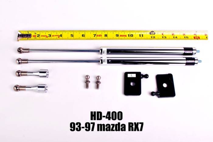 NRG Innovations - 1993-1995 Mazda RX-7 NRG Innovations Hood Dampers - Polished